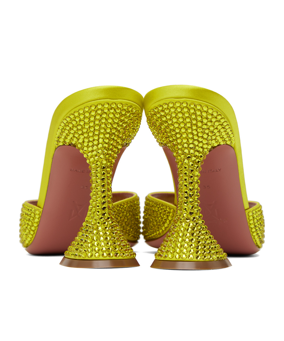 AMINA MUADDI CAROLINE CRYSTAL HIGH-HEELED SANDALS 