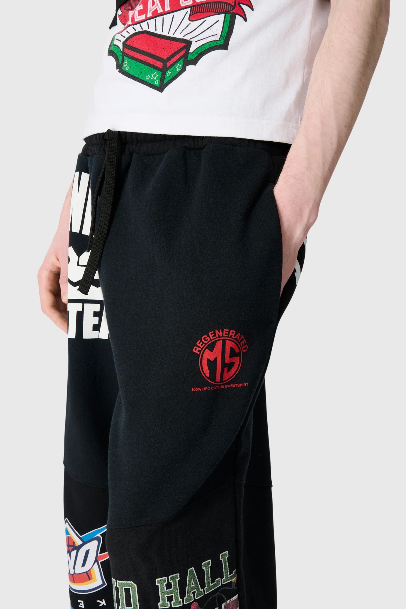 Marine Serre Graphic-print Track Pants In Black