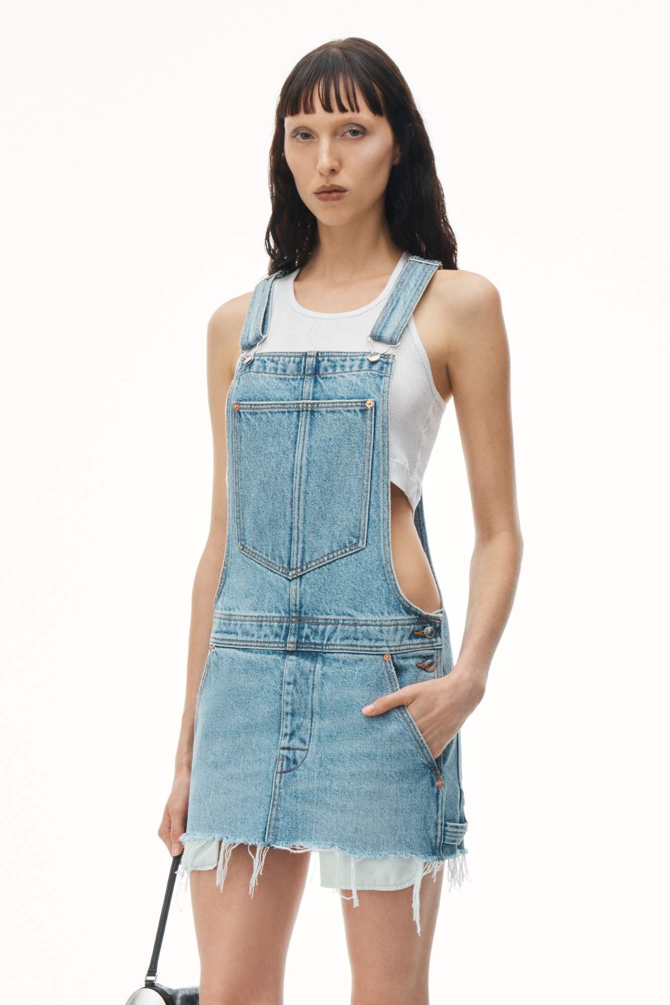 ALEXANDER WANG OVERALL DENIM DRESS