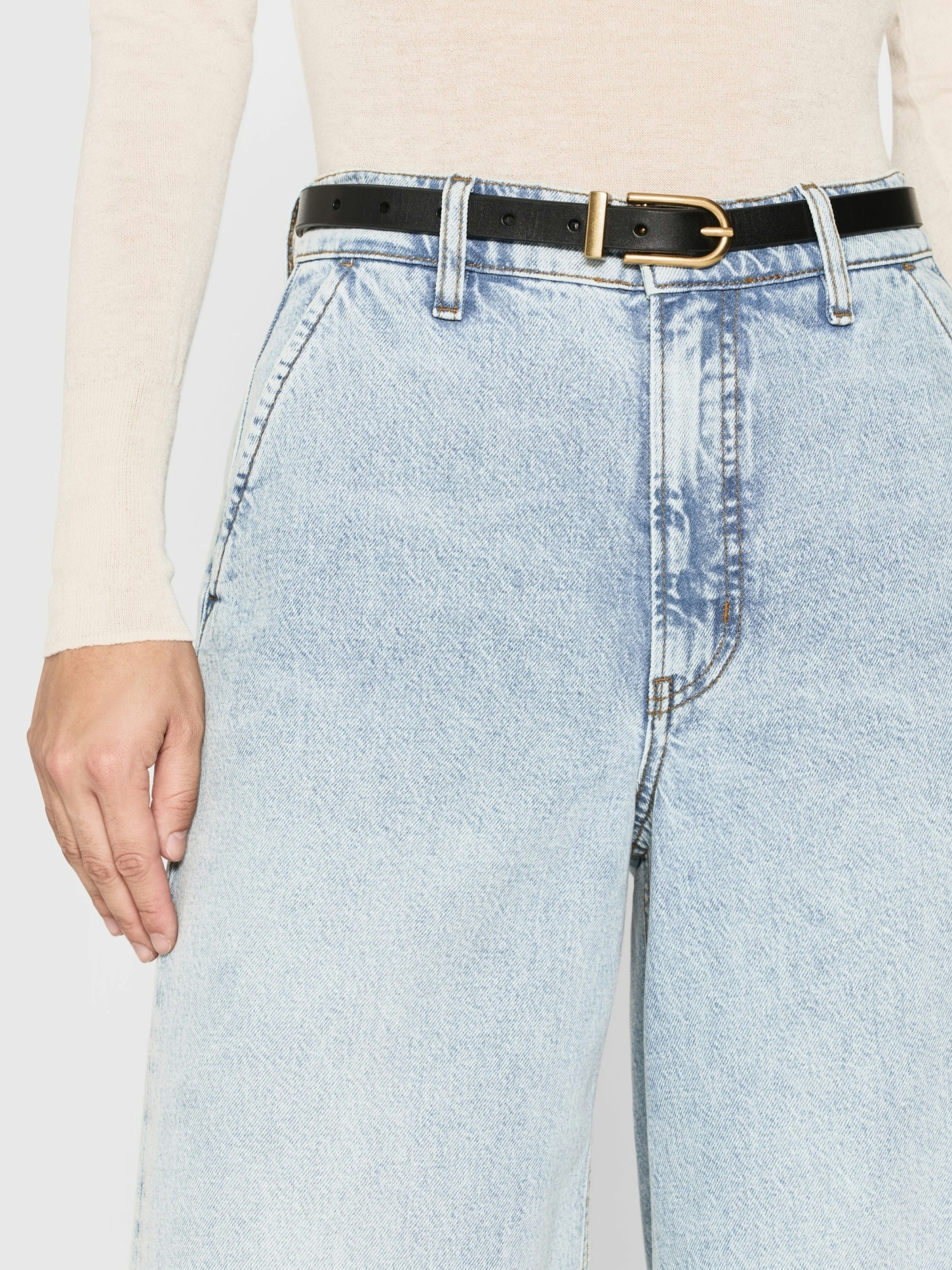 Frame Wide-leg Jeans In Blue