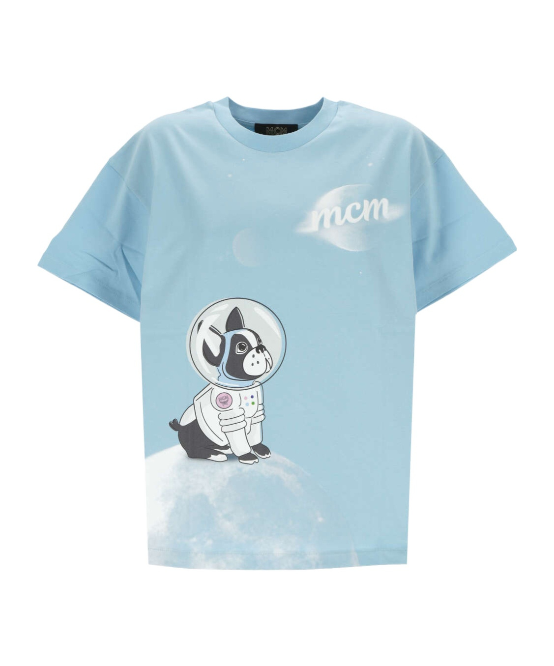 Mcm Men's Printed Cotton T-shirt In Blue