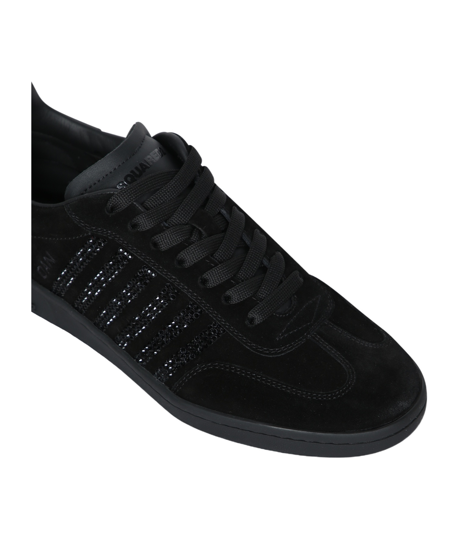 Dsquared2 Crystal-embellished Sneakers In Black
