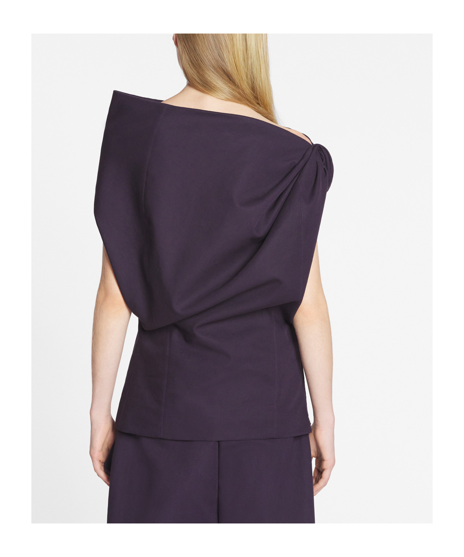 Lanvin Asymmetric Blouse In Black