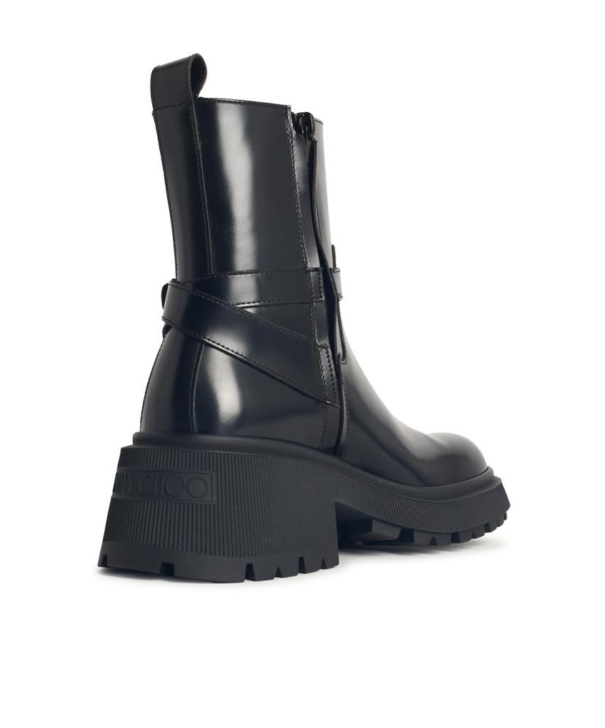 Jimmy Choo Soft Box Calf Conny Flat Boots Women In Black
