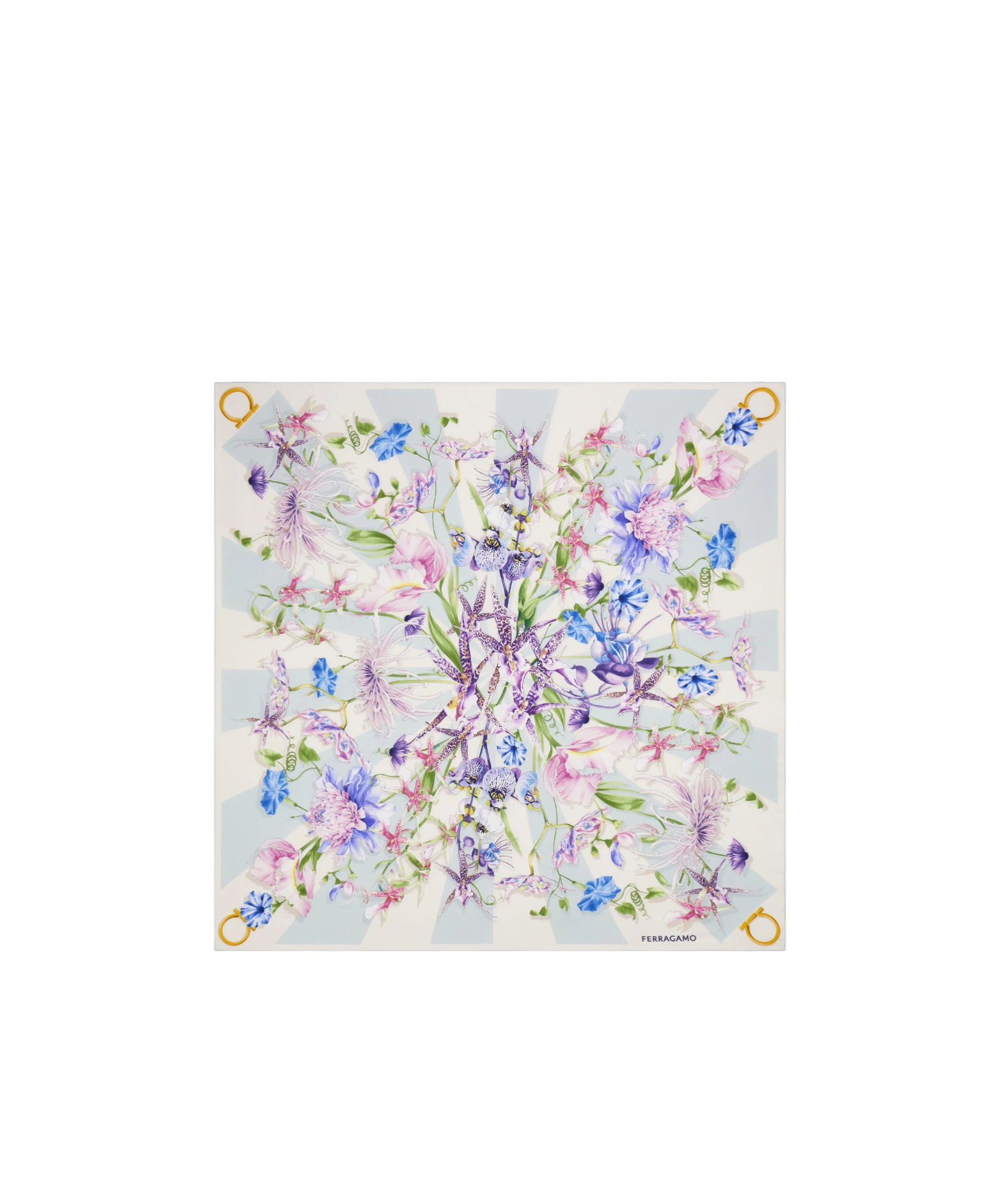 Ferragamo Gaia Print Silk Scarf In Multi
