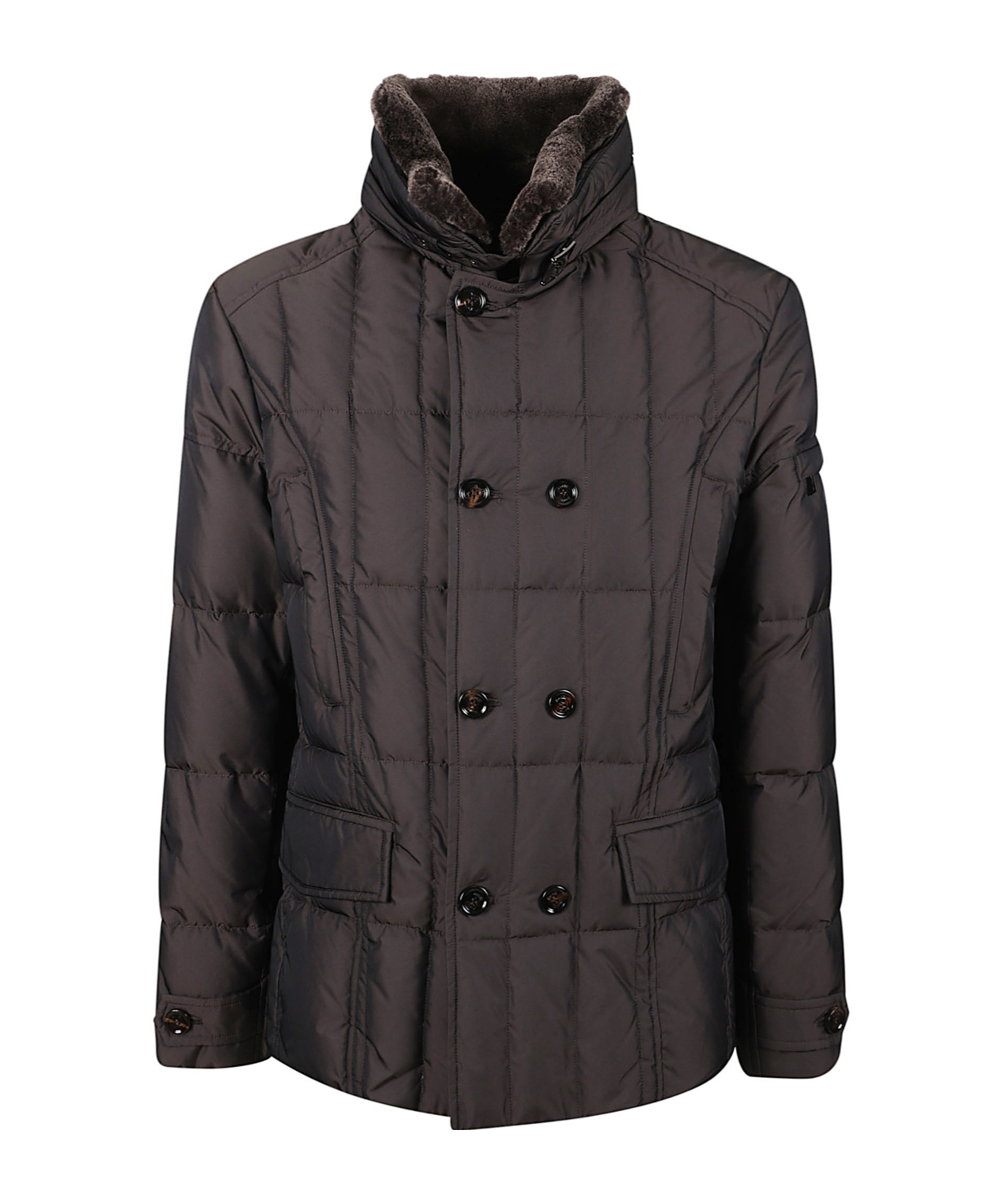 Moorer Long-sleeved Quilted Cotton Jacket In Black