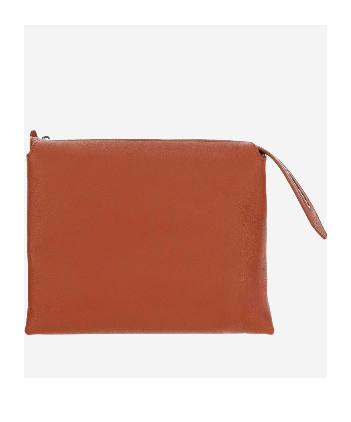 The Row Leather Shoulder Bag In Brown