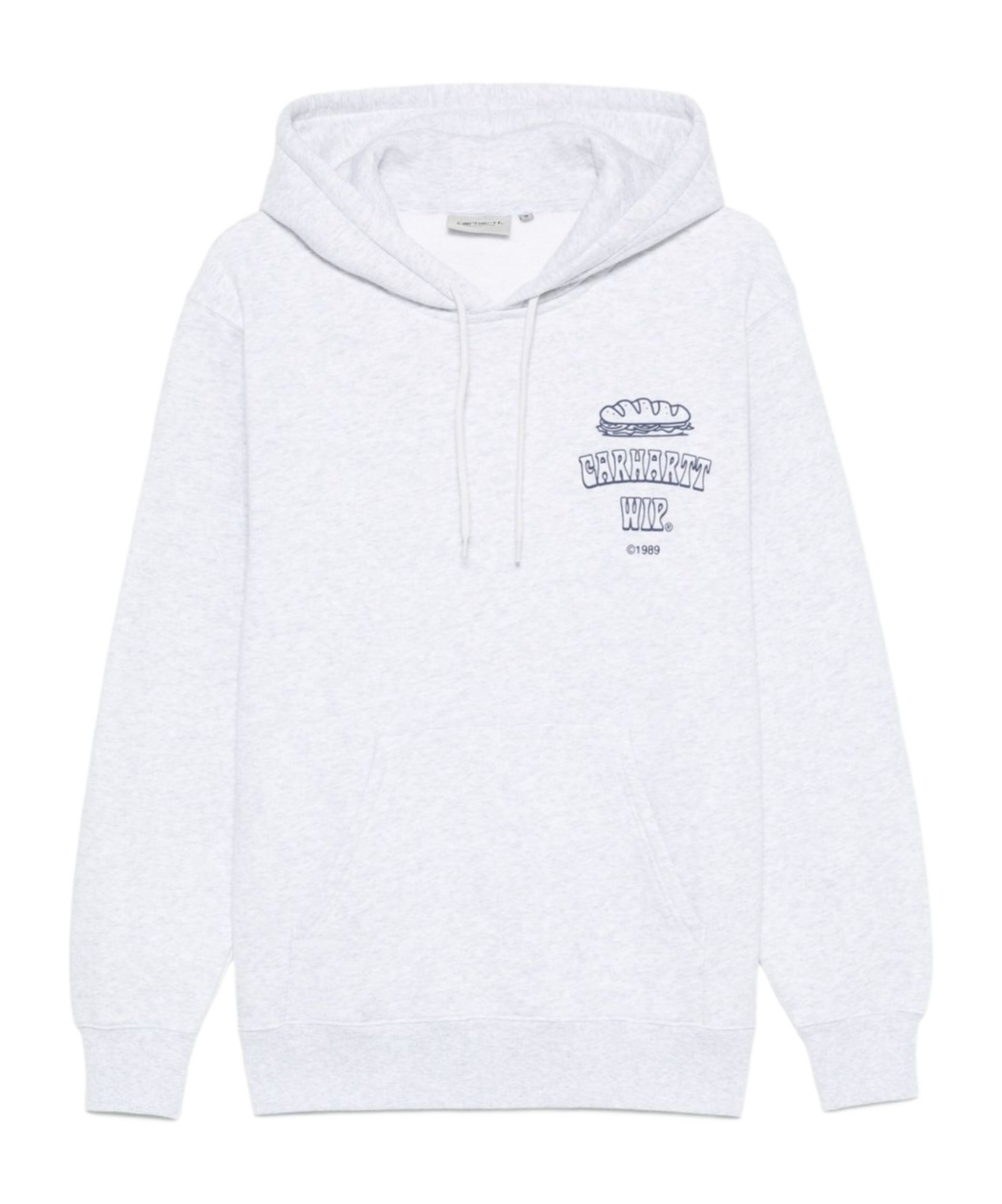 Carhartt Logo Cotton Hoodie With Drawstring Hood In White