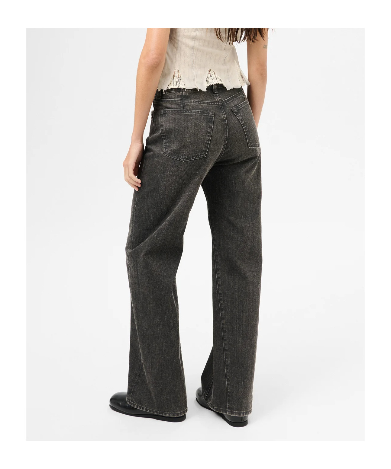 Our Legacy Treble Cut Jeans In Black Coated Wash