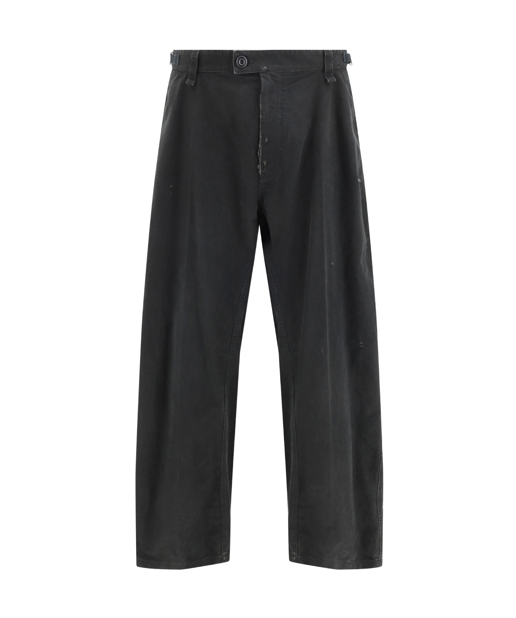 Balenciaga Wide-leg Logo-embroidered Ripstop Cargo Trousers In Black