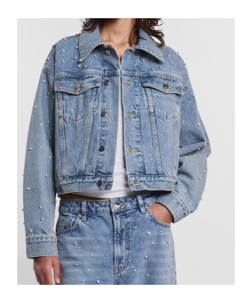 Hogan Denim Jacket Light Blue In Blue