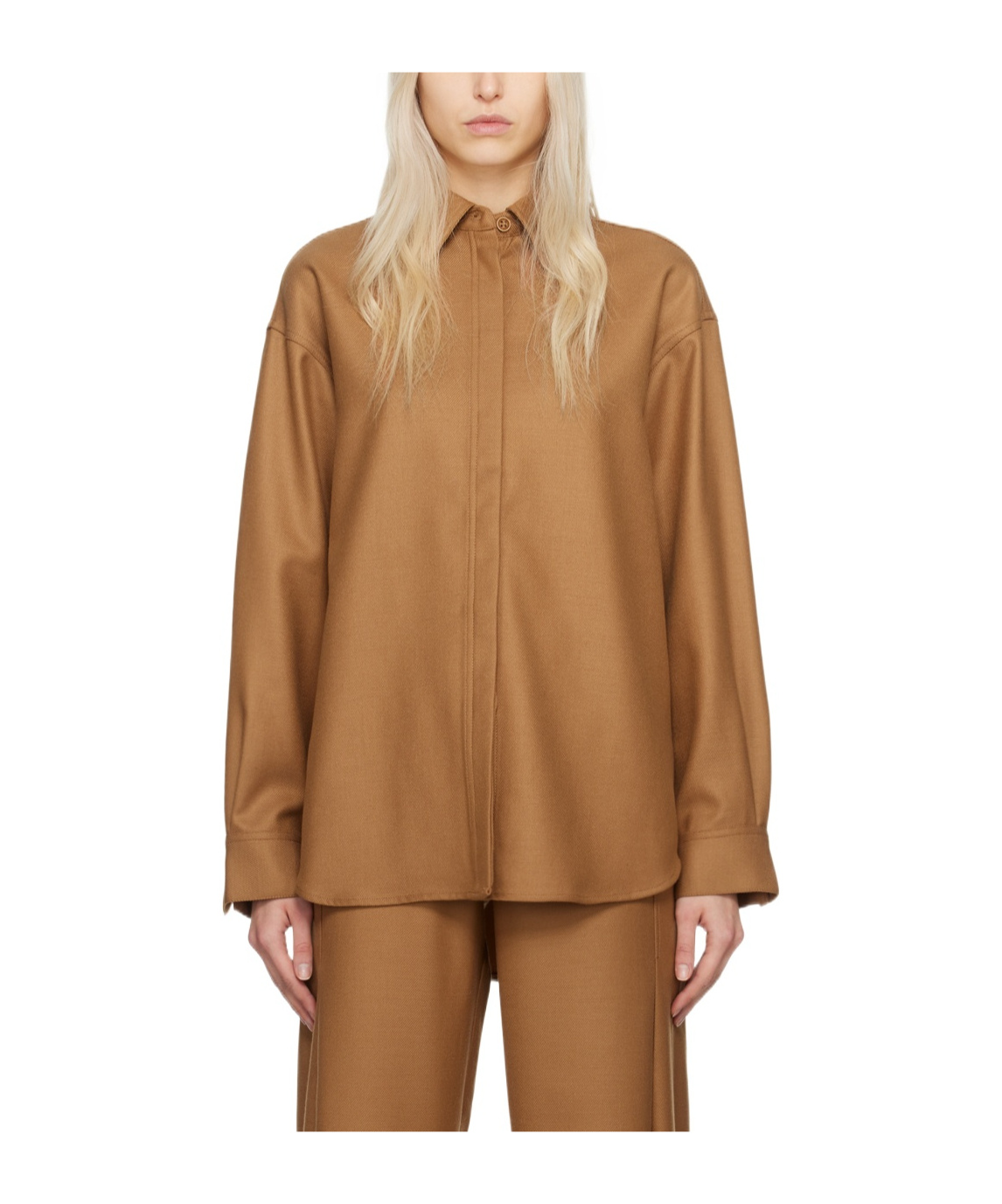 Holzweiler Dais Lapel Shirt In Brown