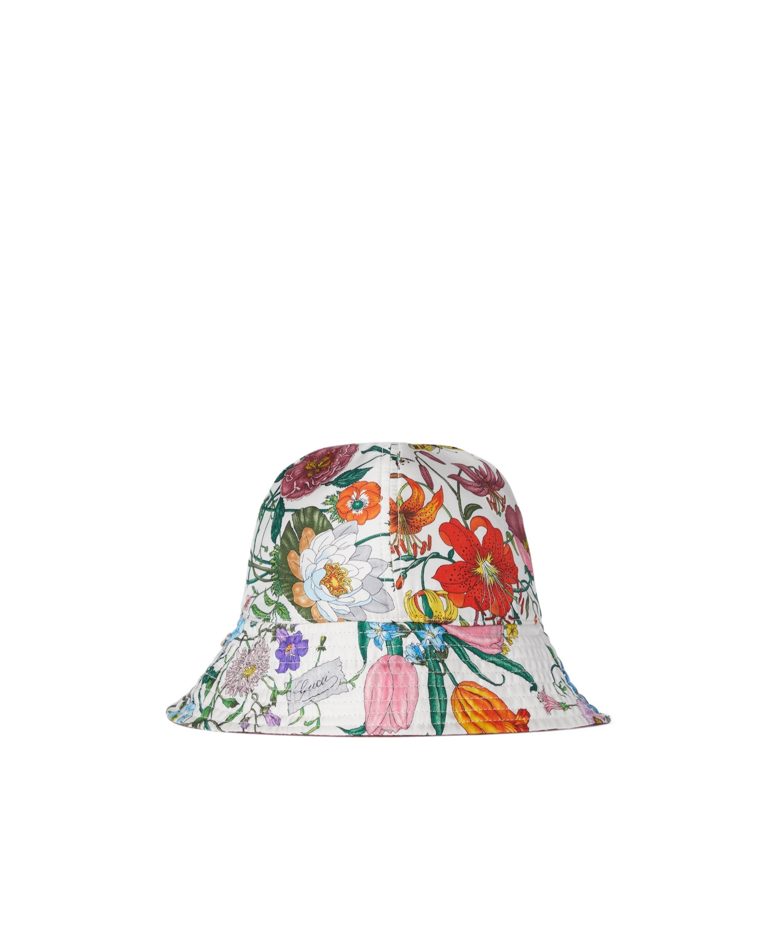 Gucci Reversible Printed Silk Bucket Hat In Multi