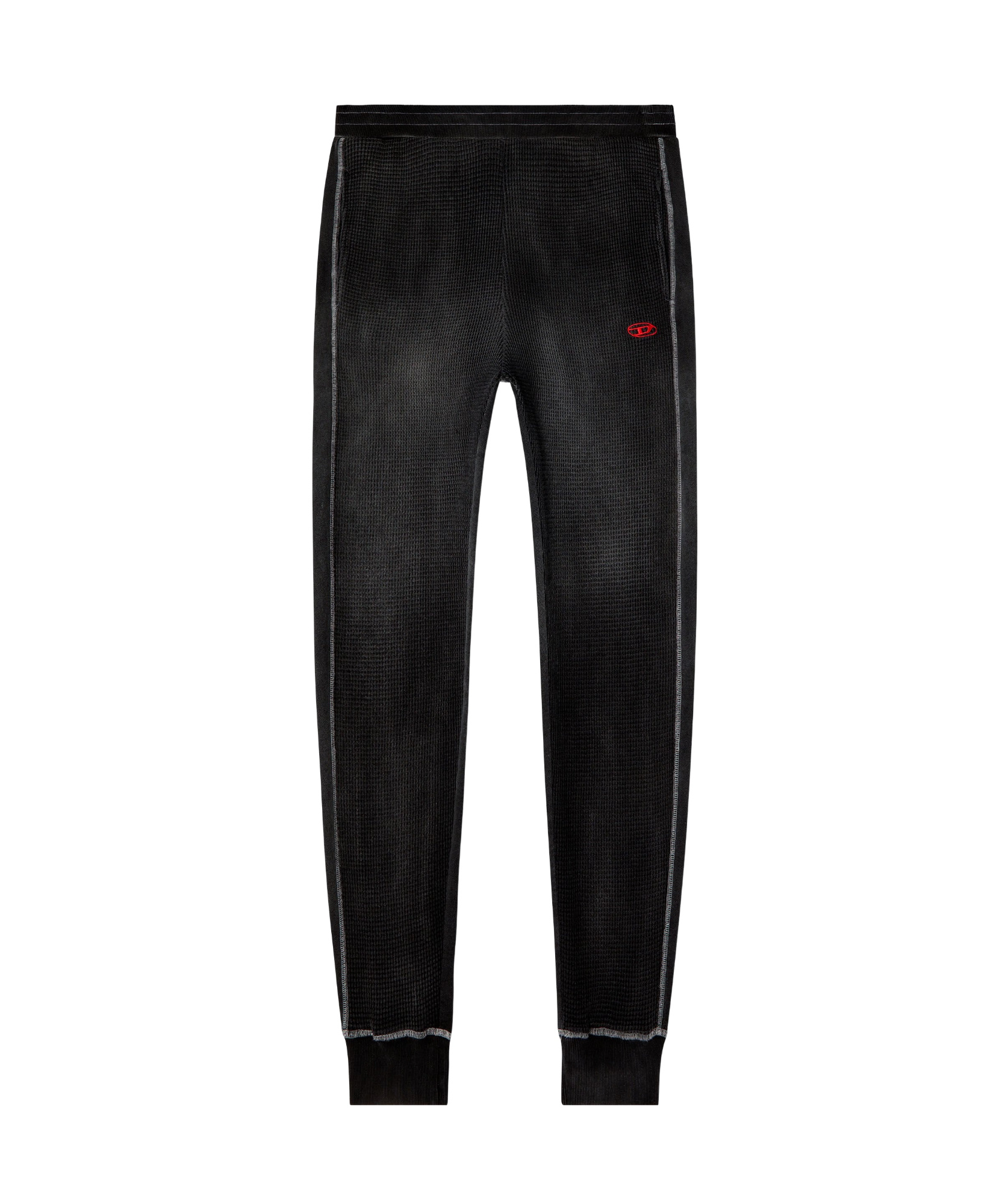 Diesel Elastic Waist Track Pants In Black