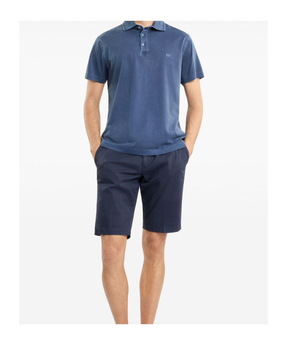 Fay Polo Shirt Collar Short Sleeves In Blue