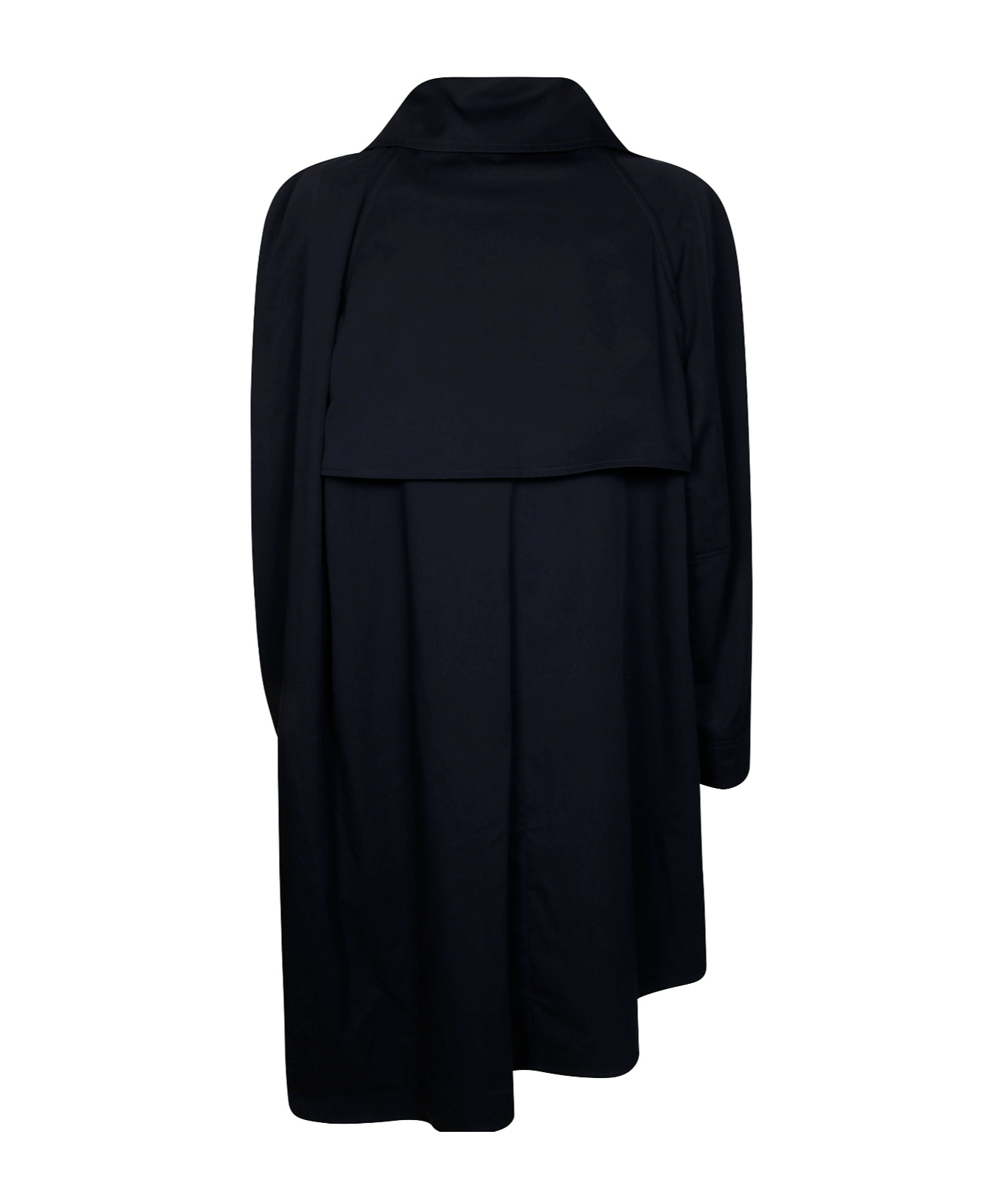 Jw Anderson Asymmetric Cape Trench Coat In Black