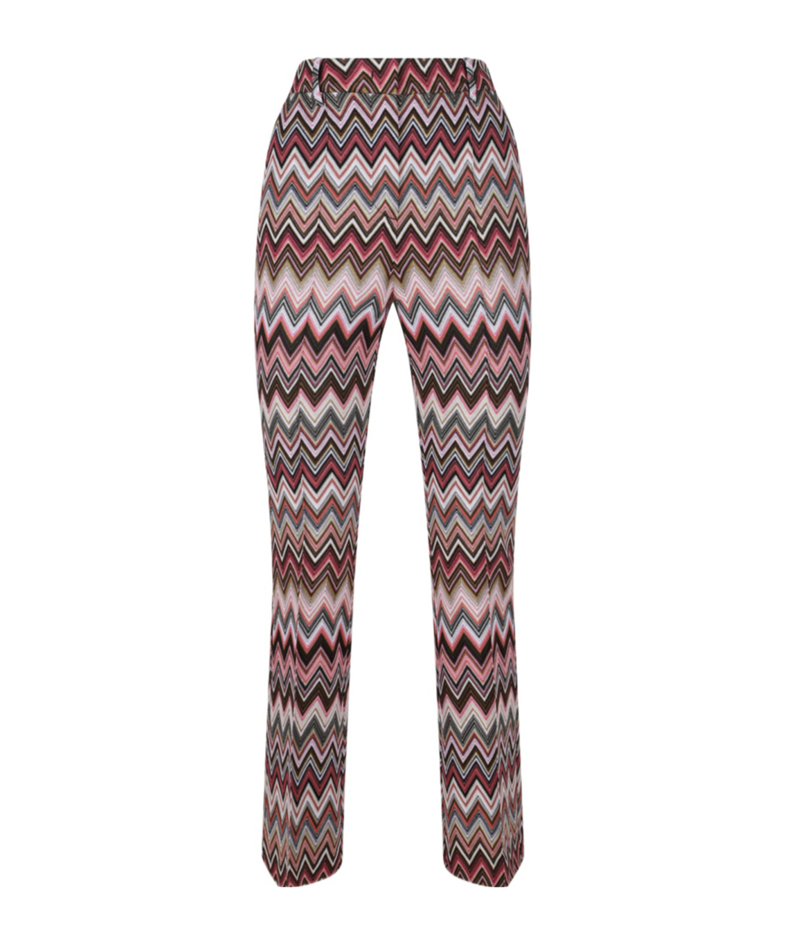 Missoni Chevron Pattern Elastic Waistband Trousers In Gray