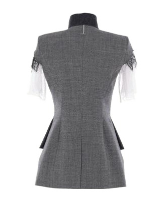 Alexander Mcqueen T-bar Lace Detailed Jacket