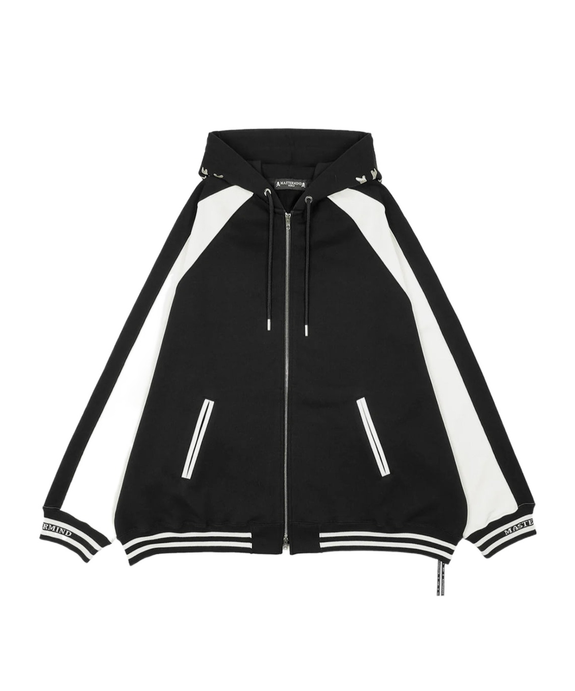 Mastermind Japan Long-sleeved Zipper Sweatshirt In Black