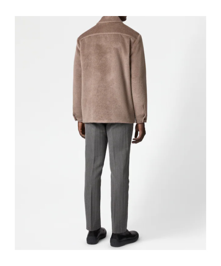Tod's Loose-fit Wool Shirt Jacket In Brown