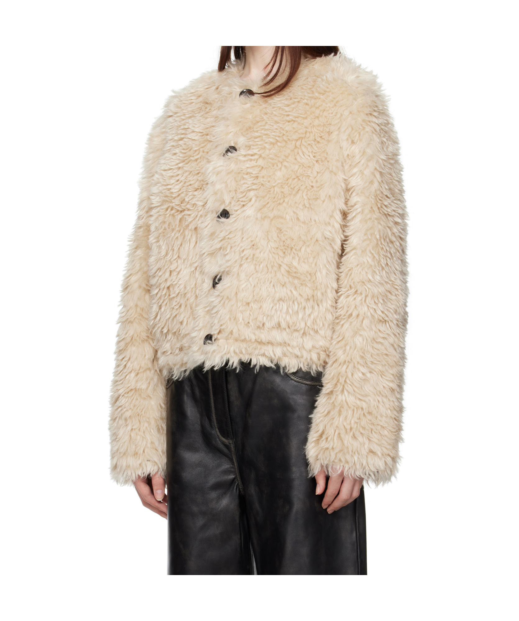 STAND STUDIO REVERSIBLE FAUX-LEATHER JACKET