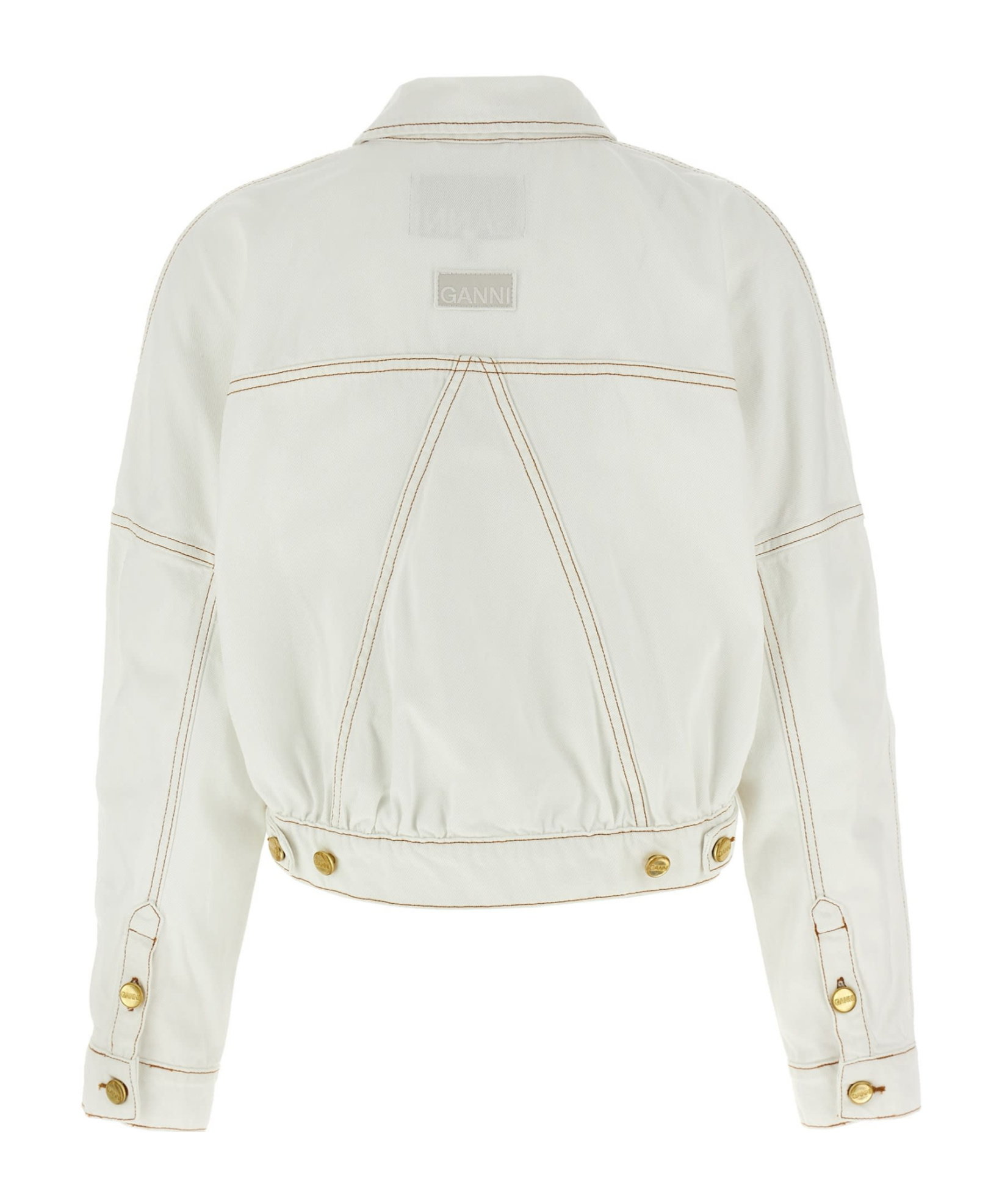Ganni Denim Jacket Casual Jackets And Parka In White