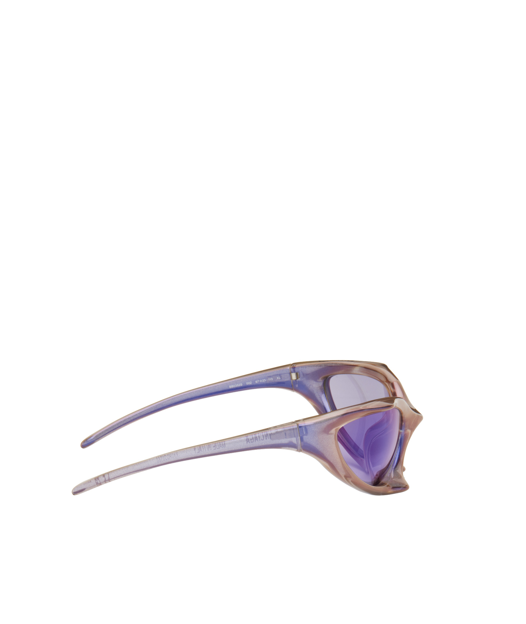 Balenciaga Geometric Sunglasses In Purple