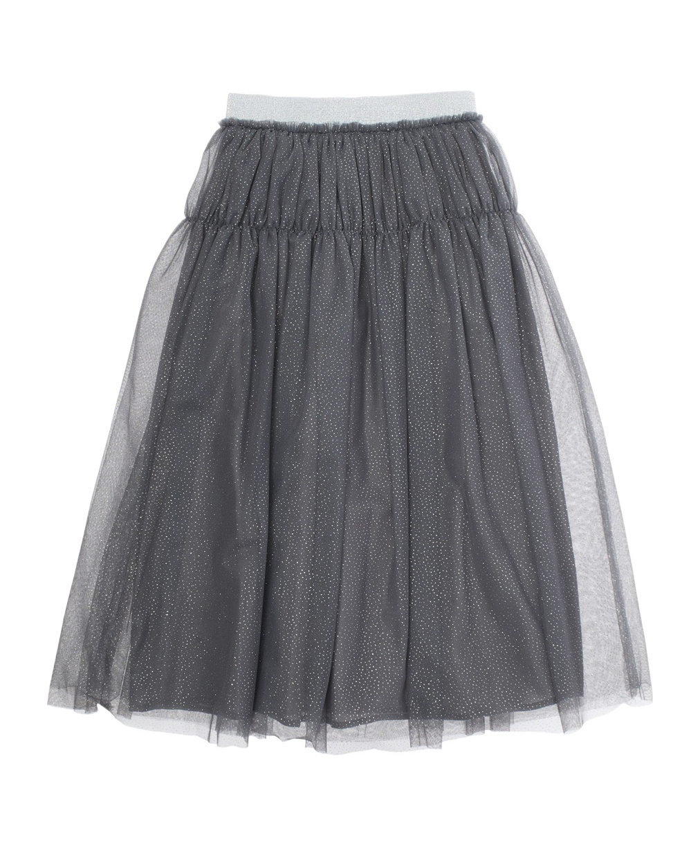 Il Gufo Elastic Waist Skirt In Gray