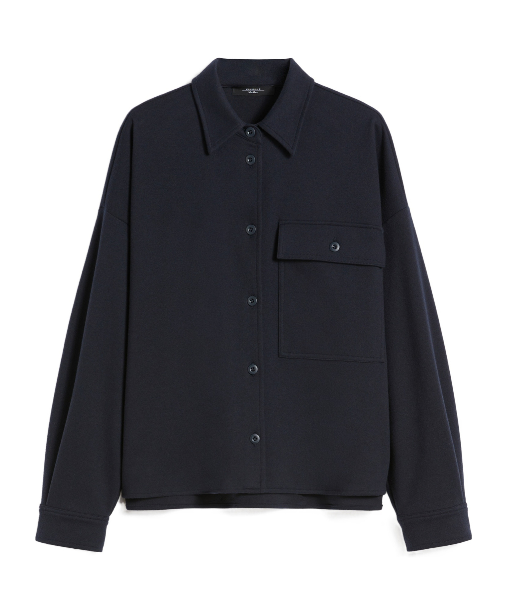 Weekend Max Mara Long-sleeved Shirt Jacket In Blue