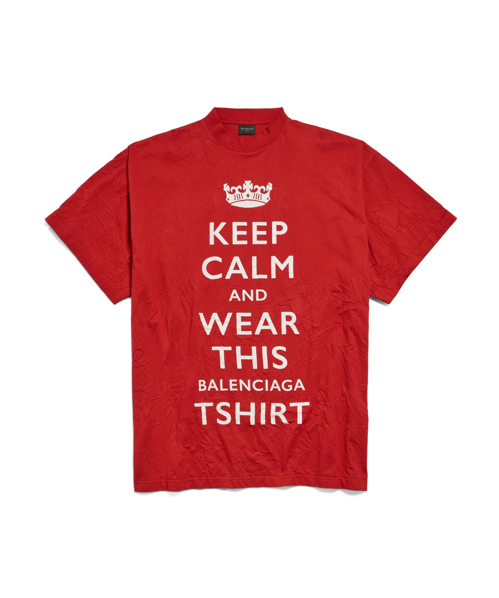 Balenciaga Keep Calm T-shirt In Red