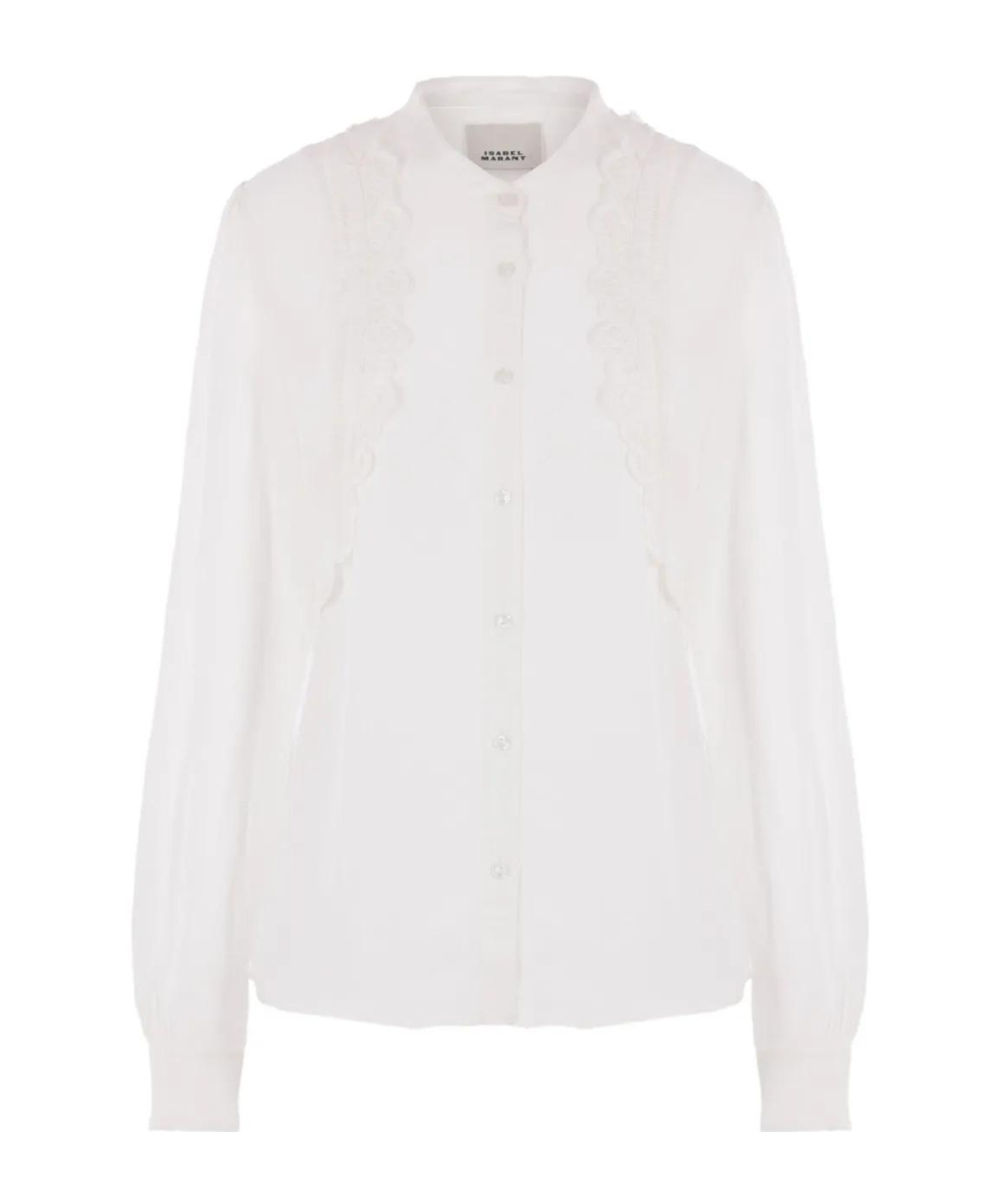 Isabel Marant Filippa Broderie Anglaise Top In White