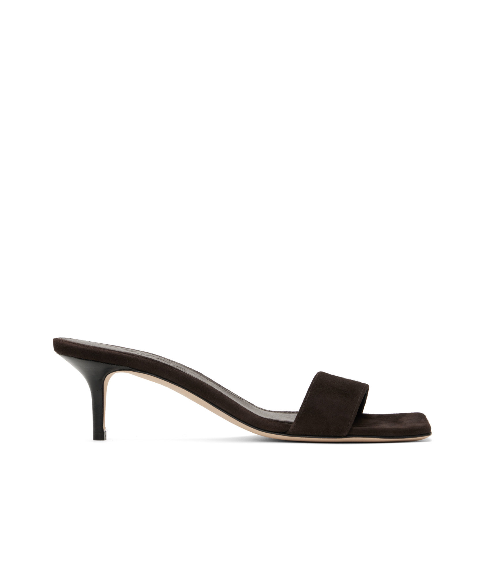 Aeyde Brown Ilvy Kid Suede Leather Mules