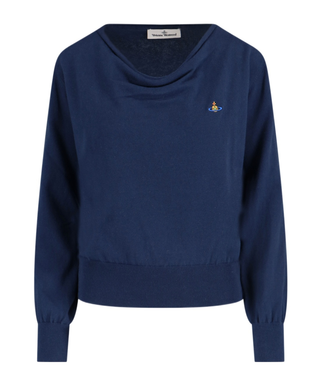 Vivienne Westwood Logo Embroidered Boat Neck Jumper In Black
