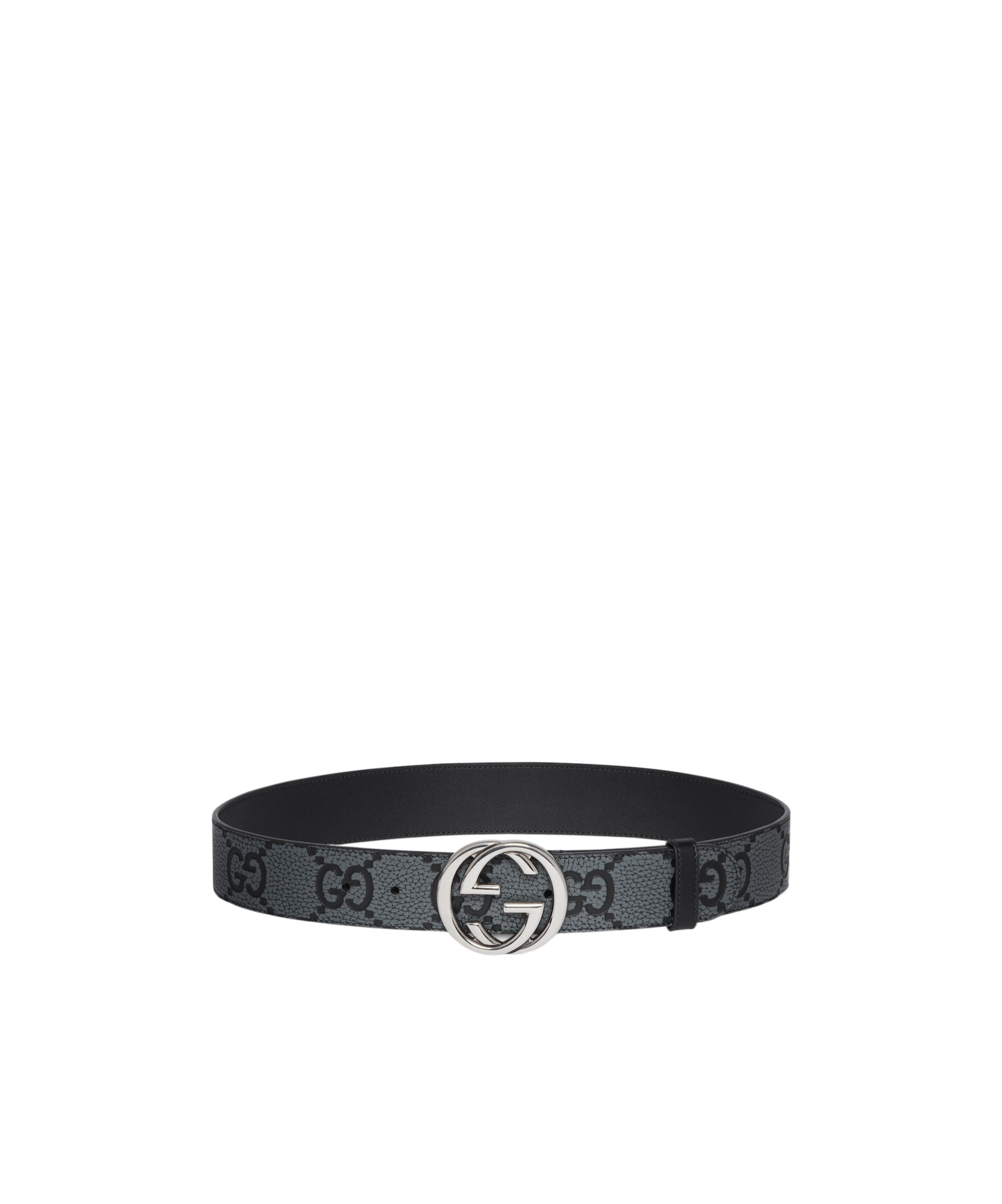 Gucci Gg Pattern Belt In Black