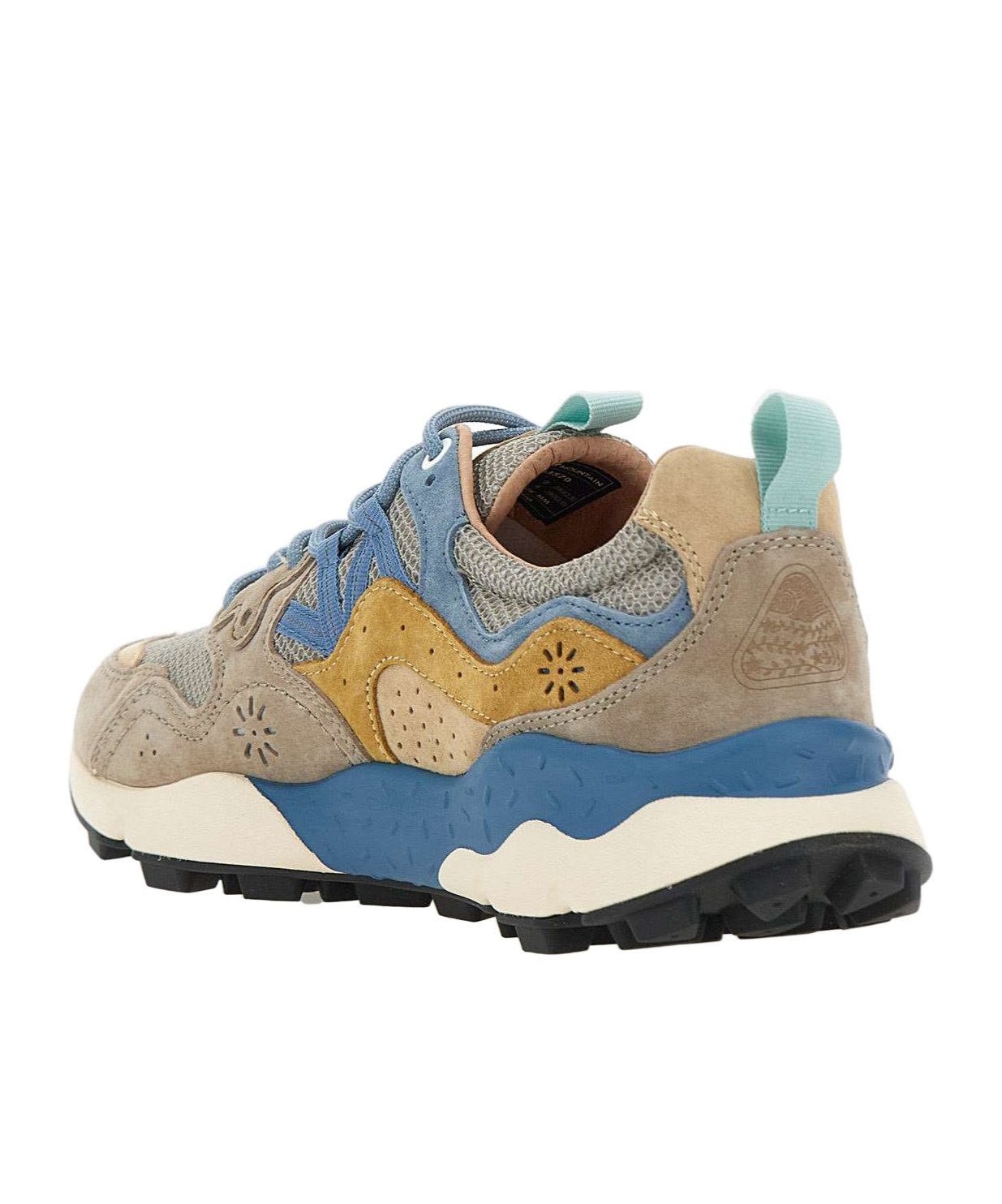 Flower Mountain Yamano 3 Man Suede Mesh Sneakers In Nude