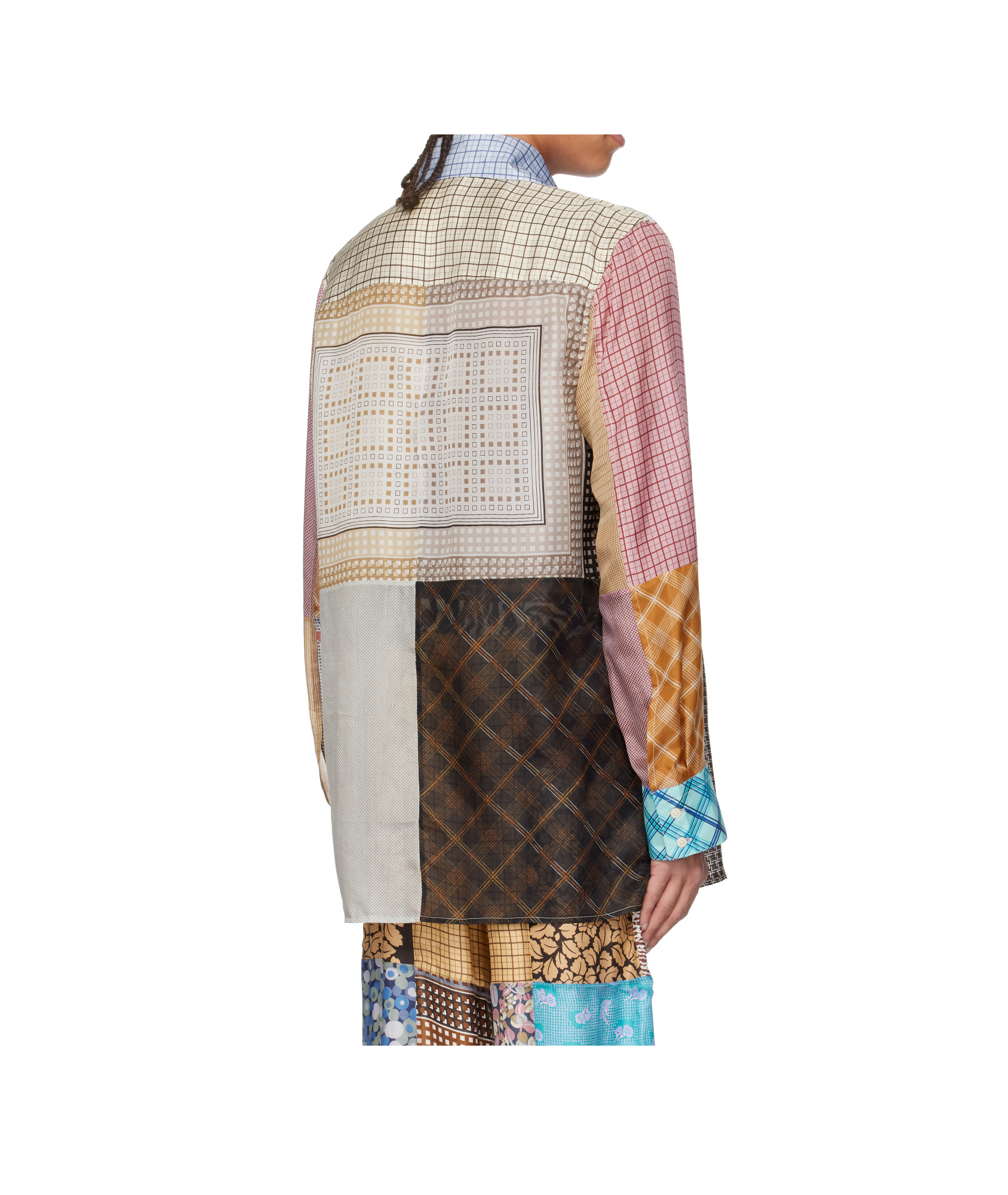 Marine Serre Regenerated Silk-scarves Shirt