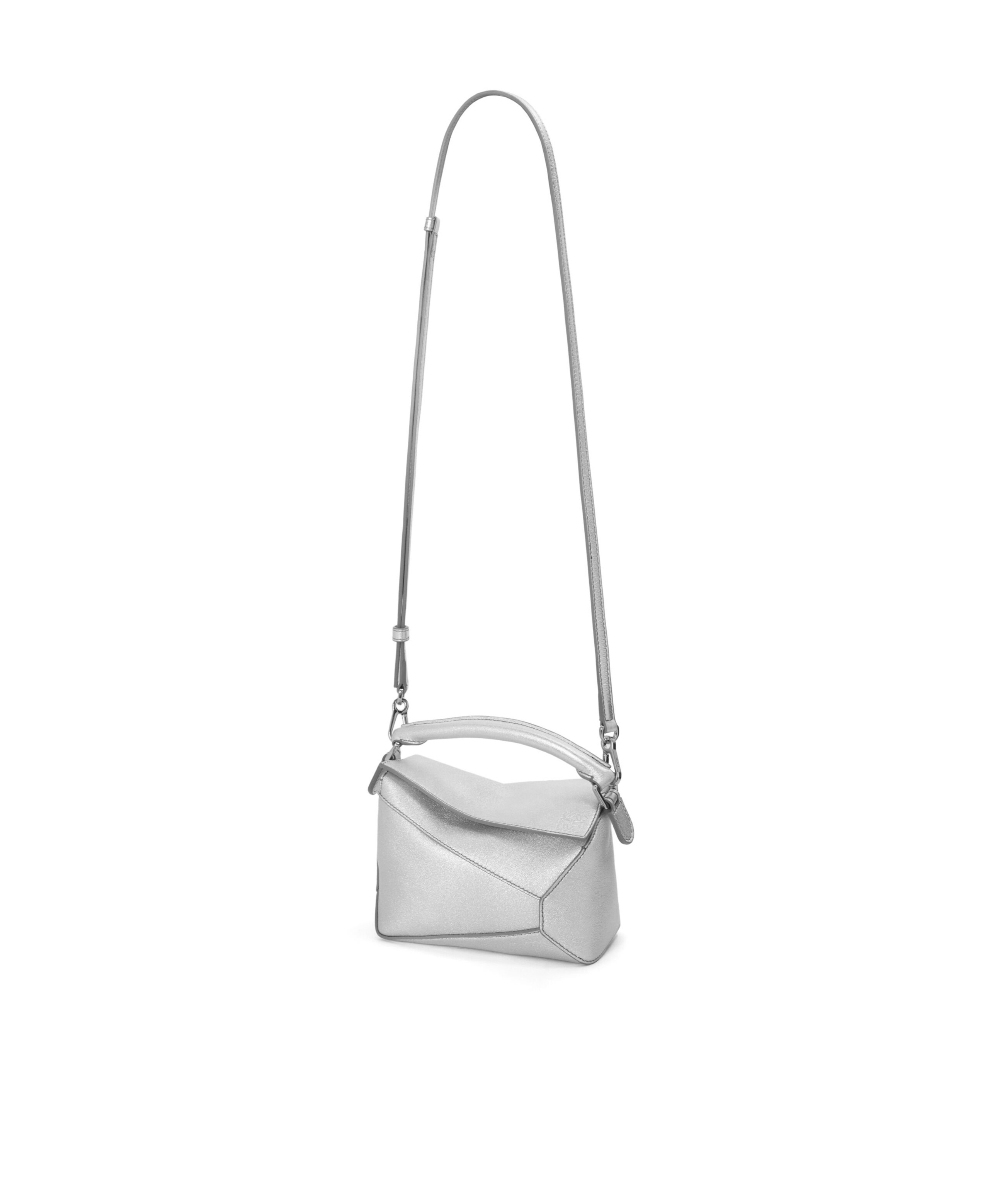 Loewe Puzzle Edge Mini Shoulder Bag In Gray