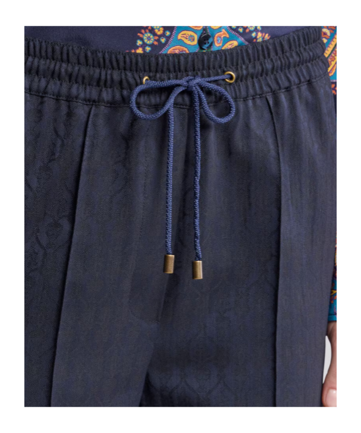 Etro Wool Jacquard Jogging Trousers In Blue