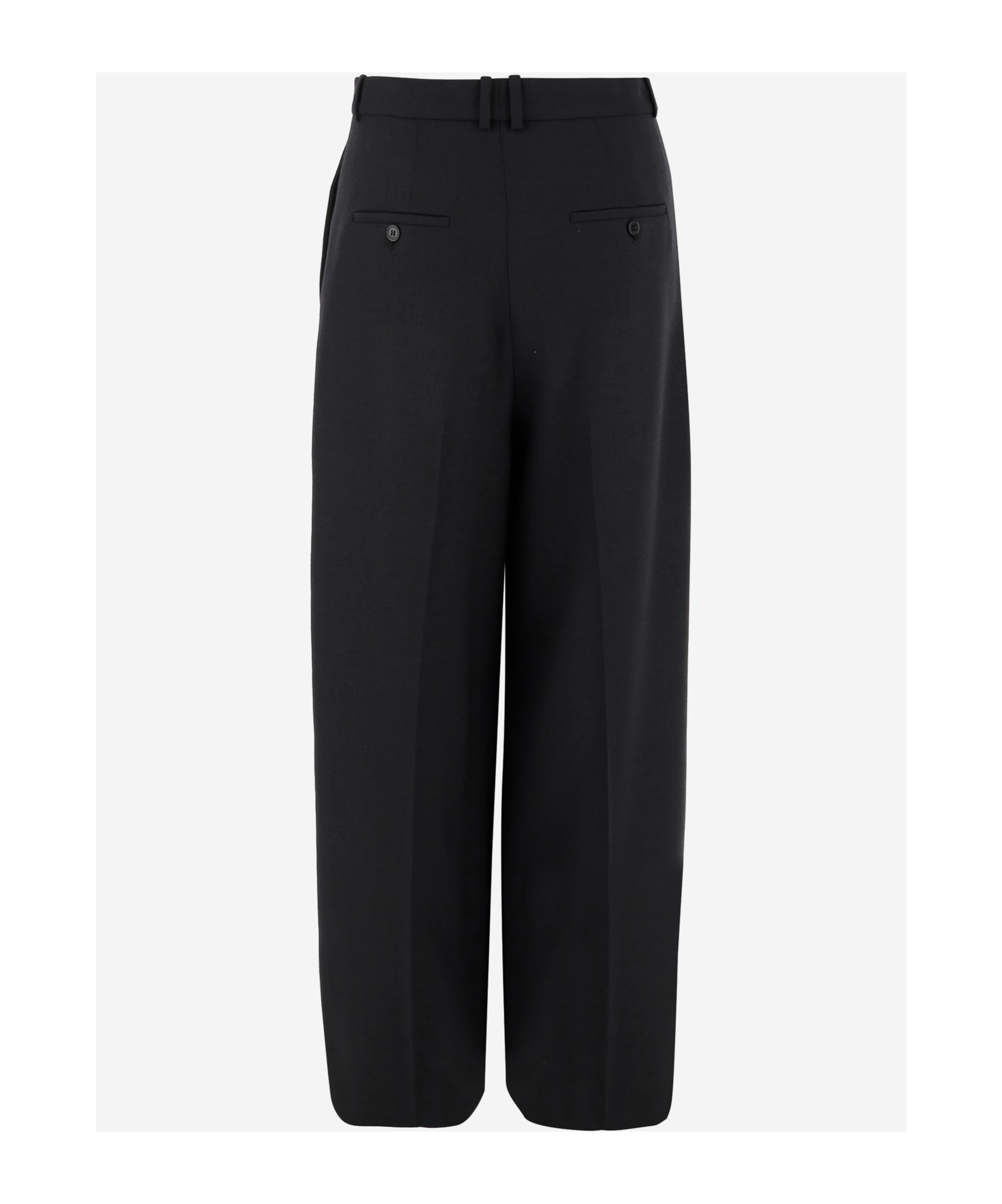 Saint Laurent Belt Loops Slacks In Black