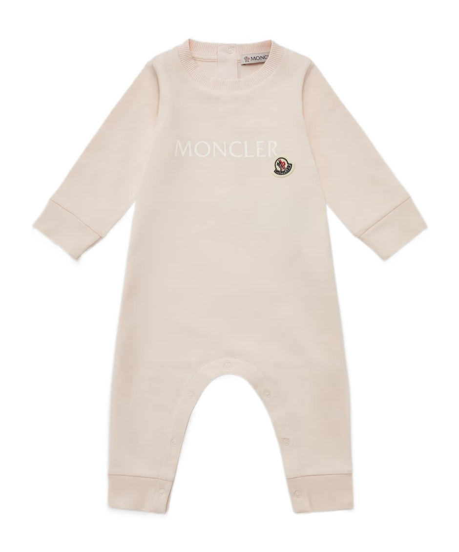 Moncler Long-sleeved Jumpsuit In Pink