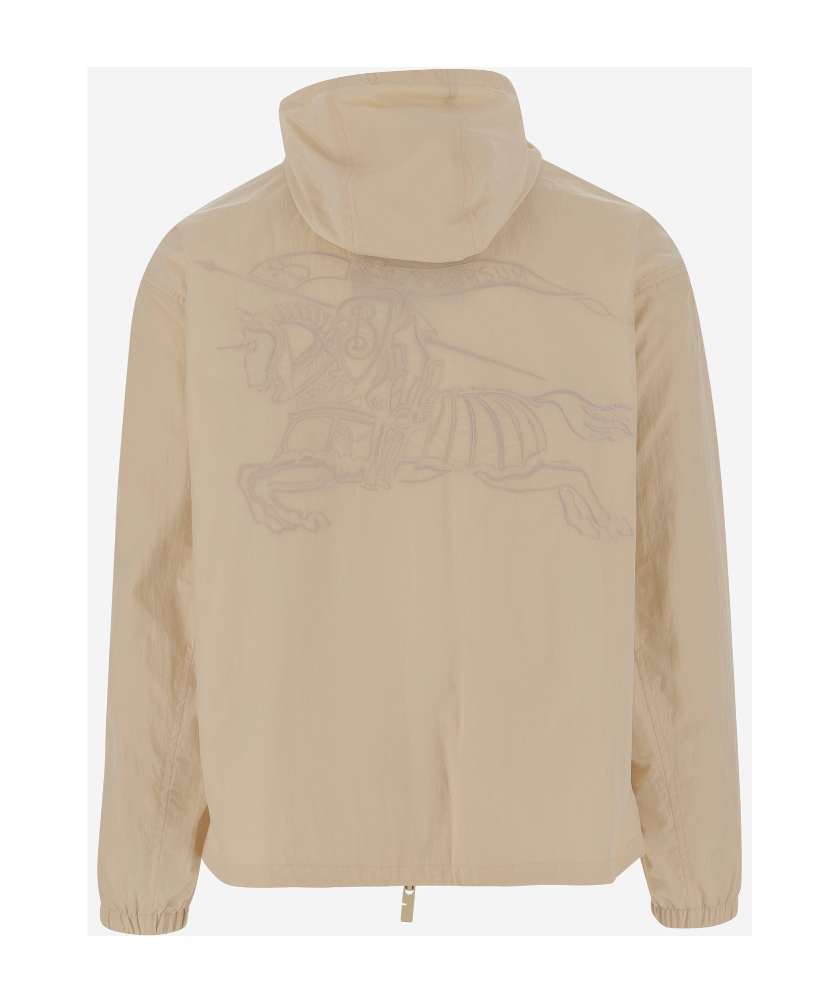 Burberry Hooded Drawstring Jackets With Elasticated Cuffs In Nude
