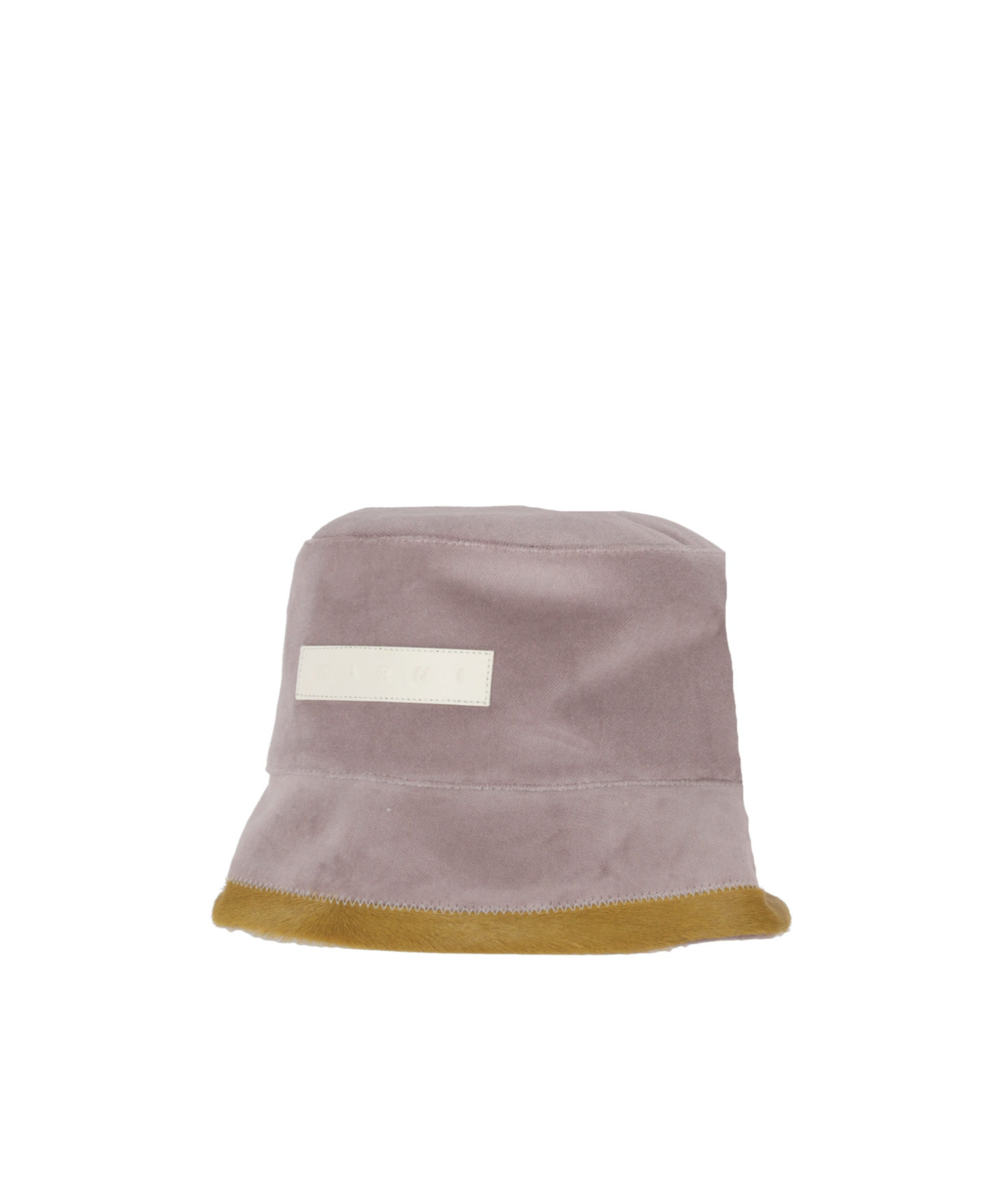 Marni Logo-patch Trim Bucket Hat In Gray