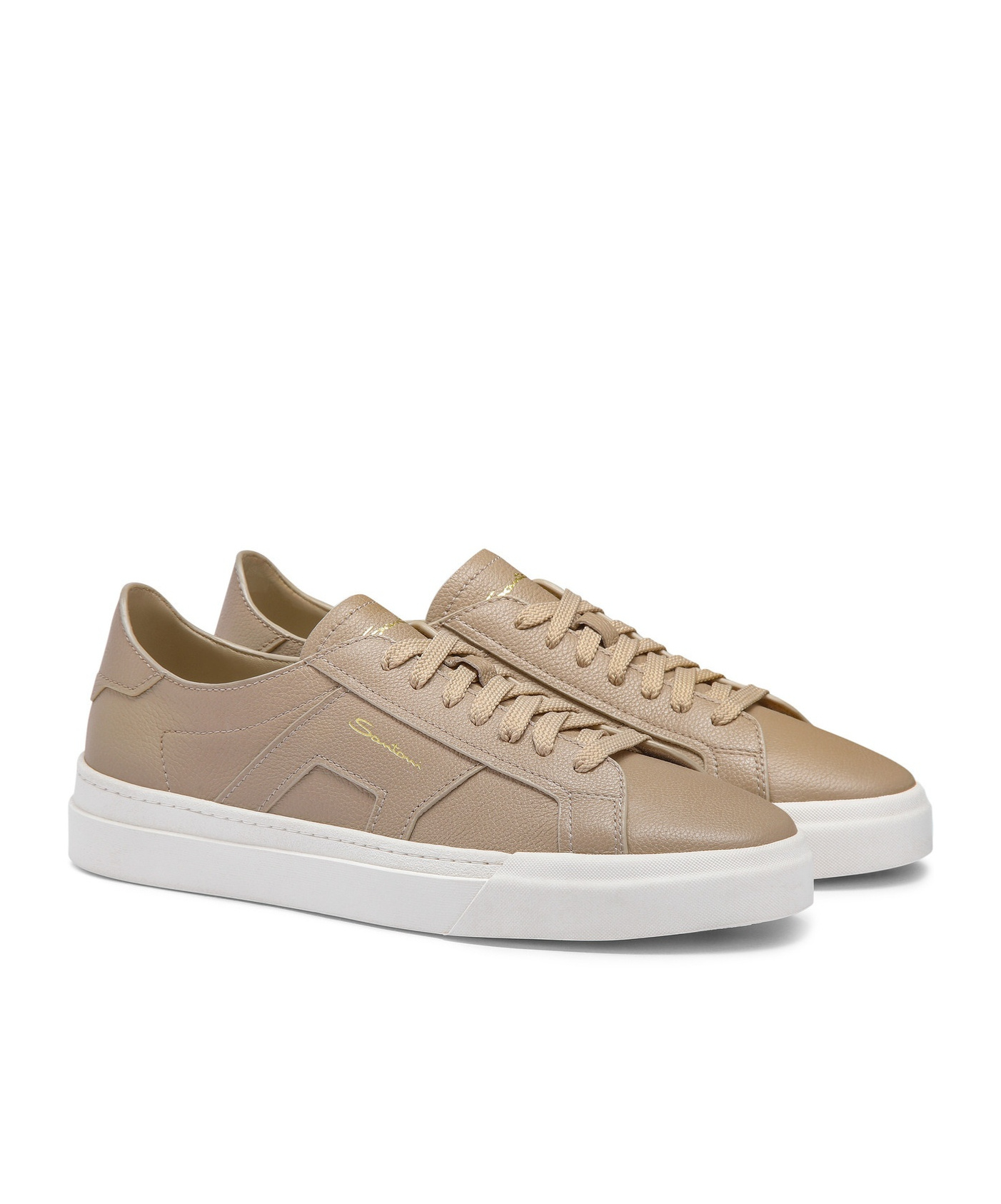 Santoni Slip-on Sneakers With Contrasting Rubber Sole In Animal Print