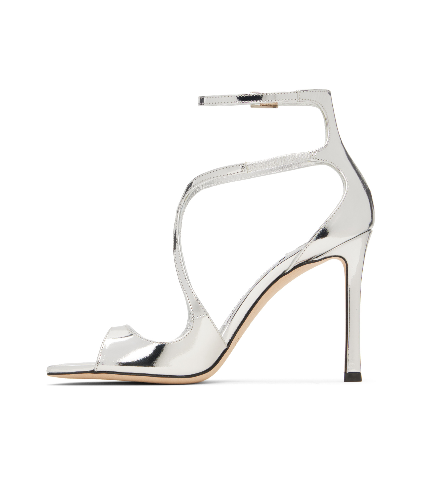 Jimmy Choo Lvr Exclusive 95mm Azia Leather Sandals In Silver