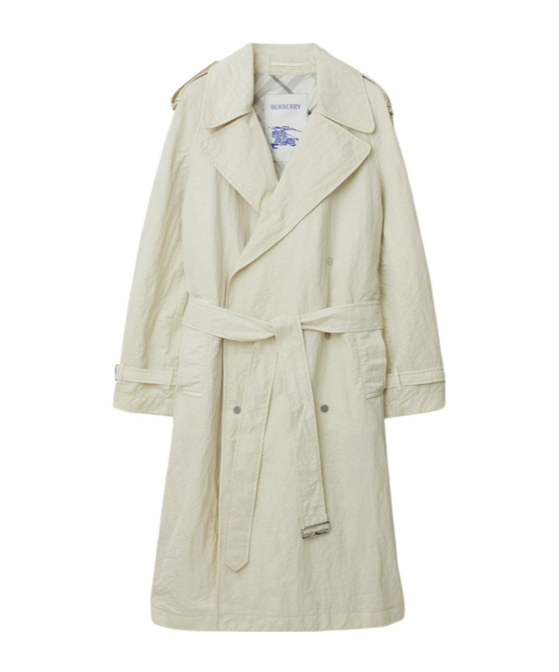 Burberry Long Trench In White