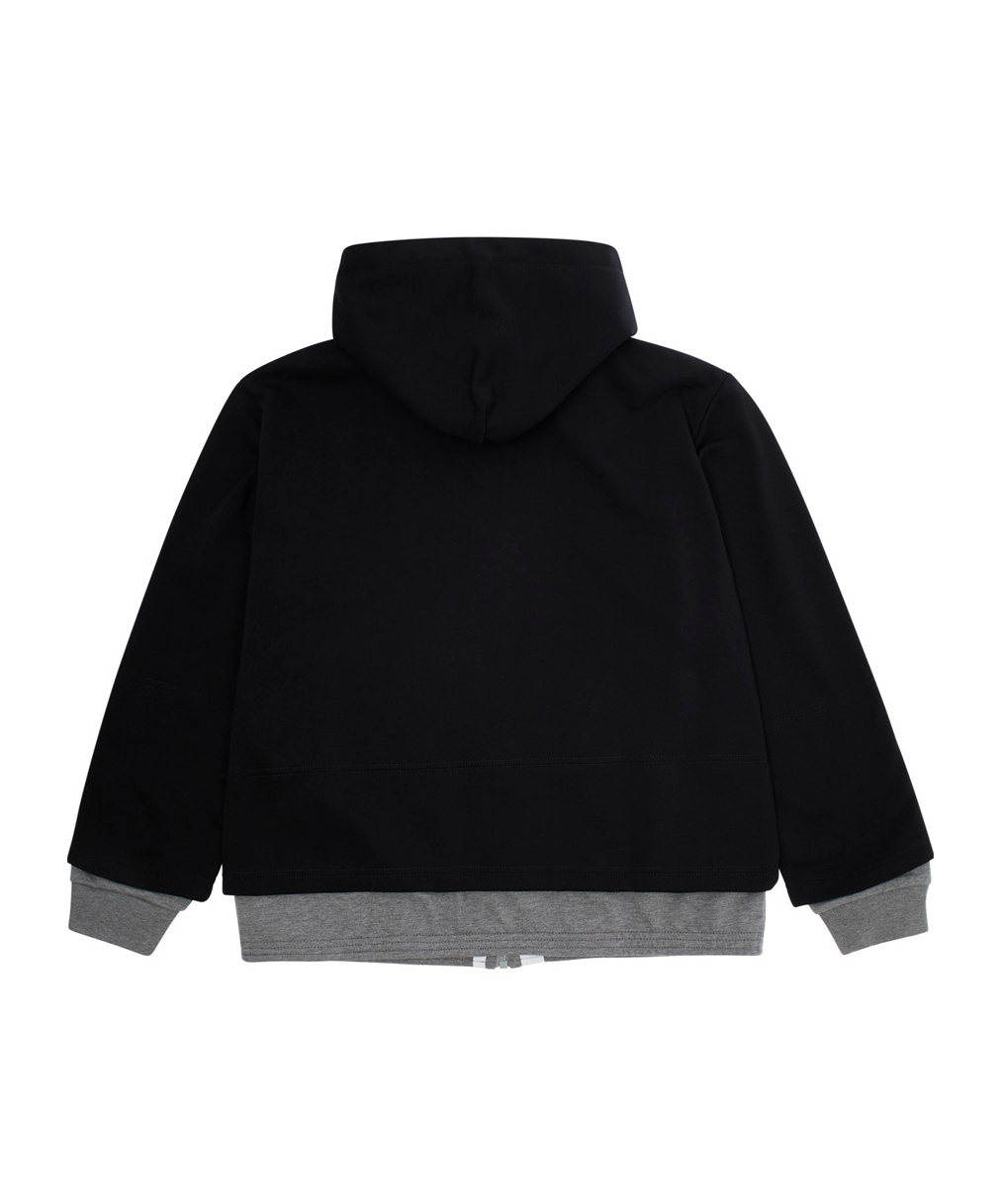 Marni Long-sleeved Zipper Sweatshirt In Black