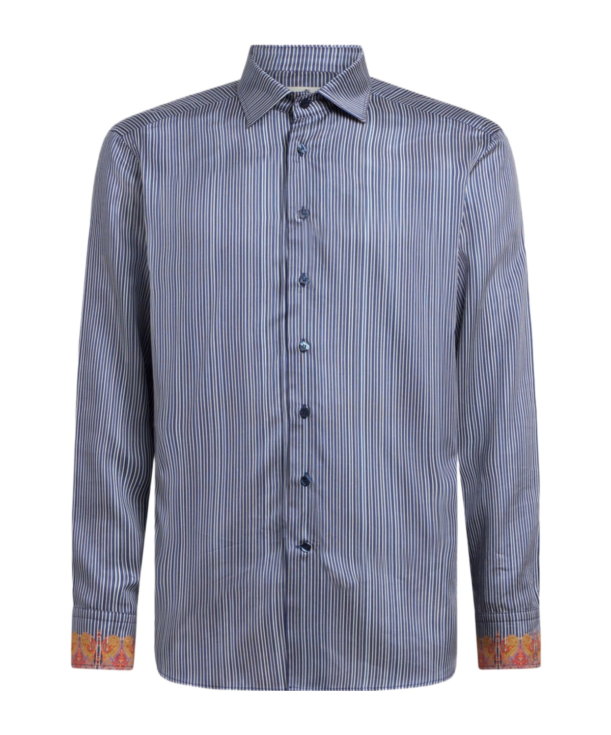 Etro Long-sleeved Shirt In Blue