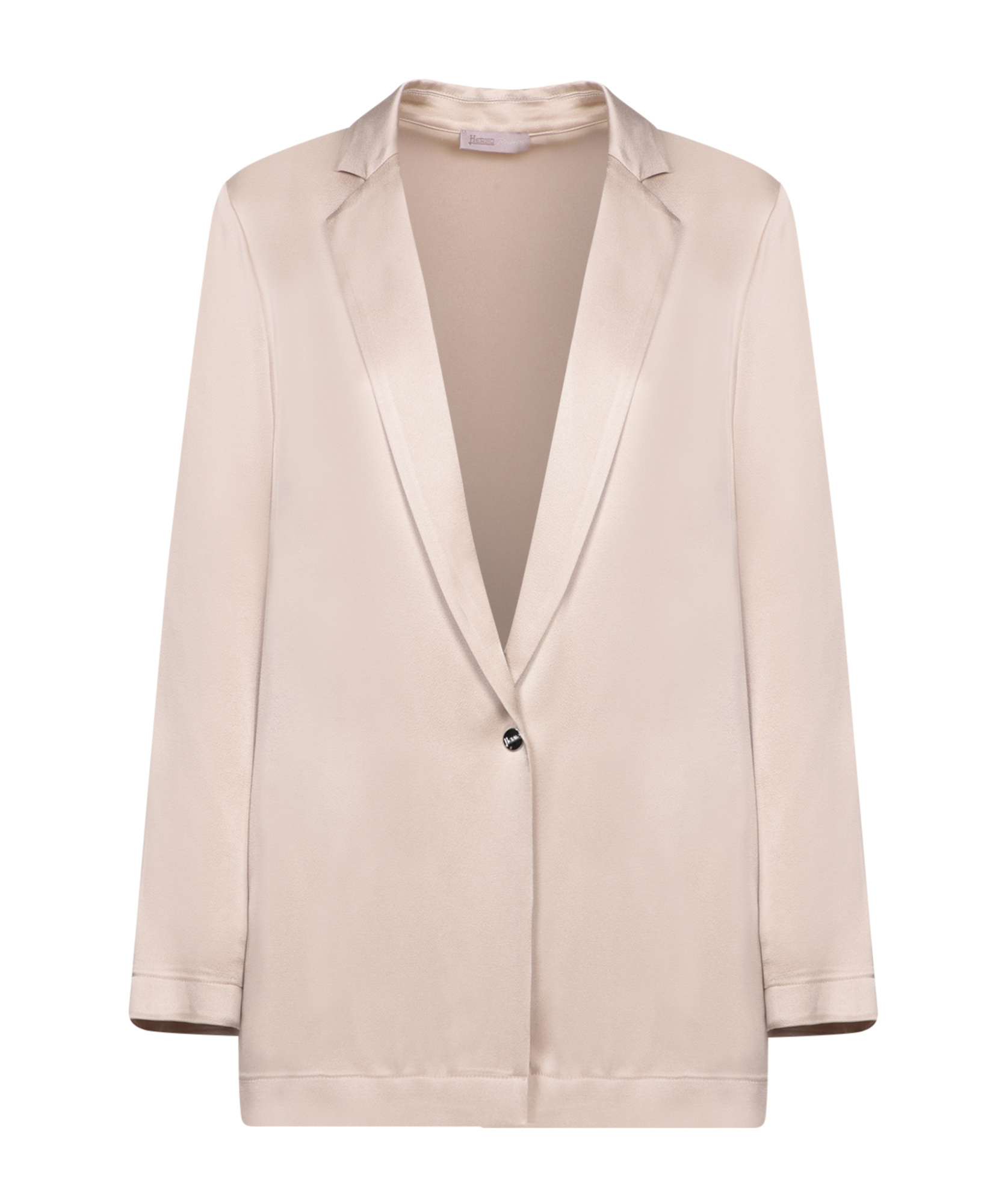 Herno Resort Blazer In Satin Effect In Nude