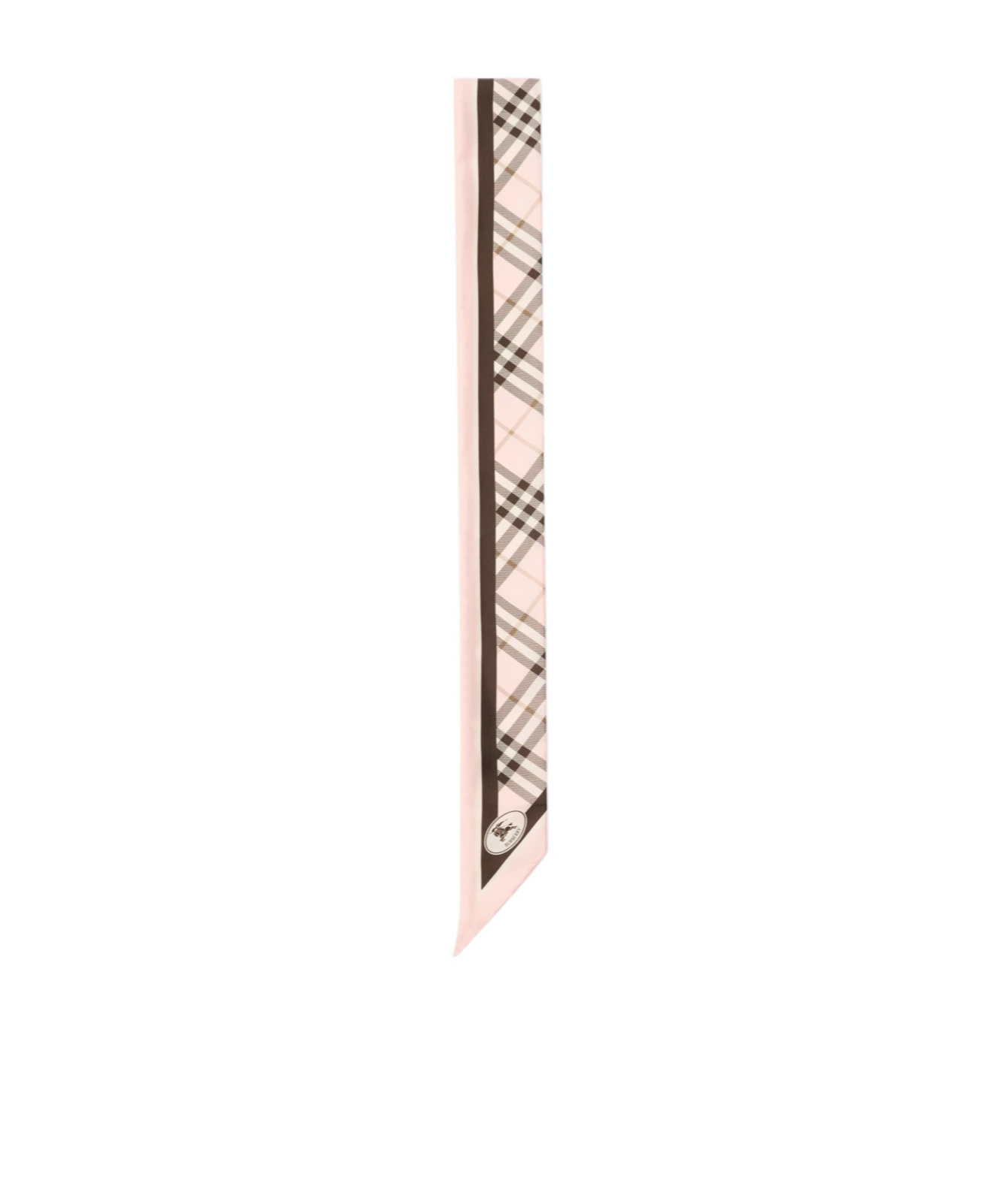 Burberry Border Check Skinny Silk Scarf In Multi