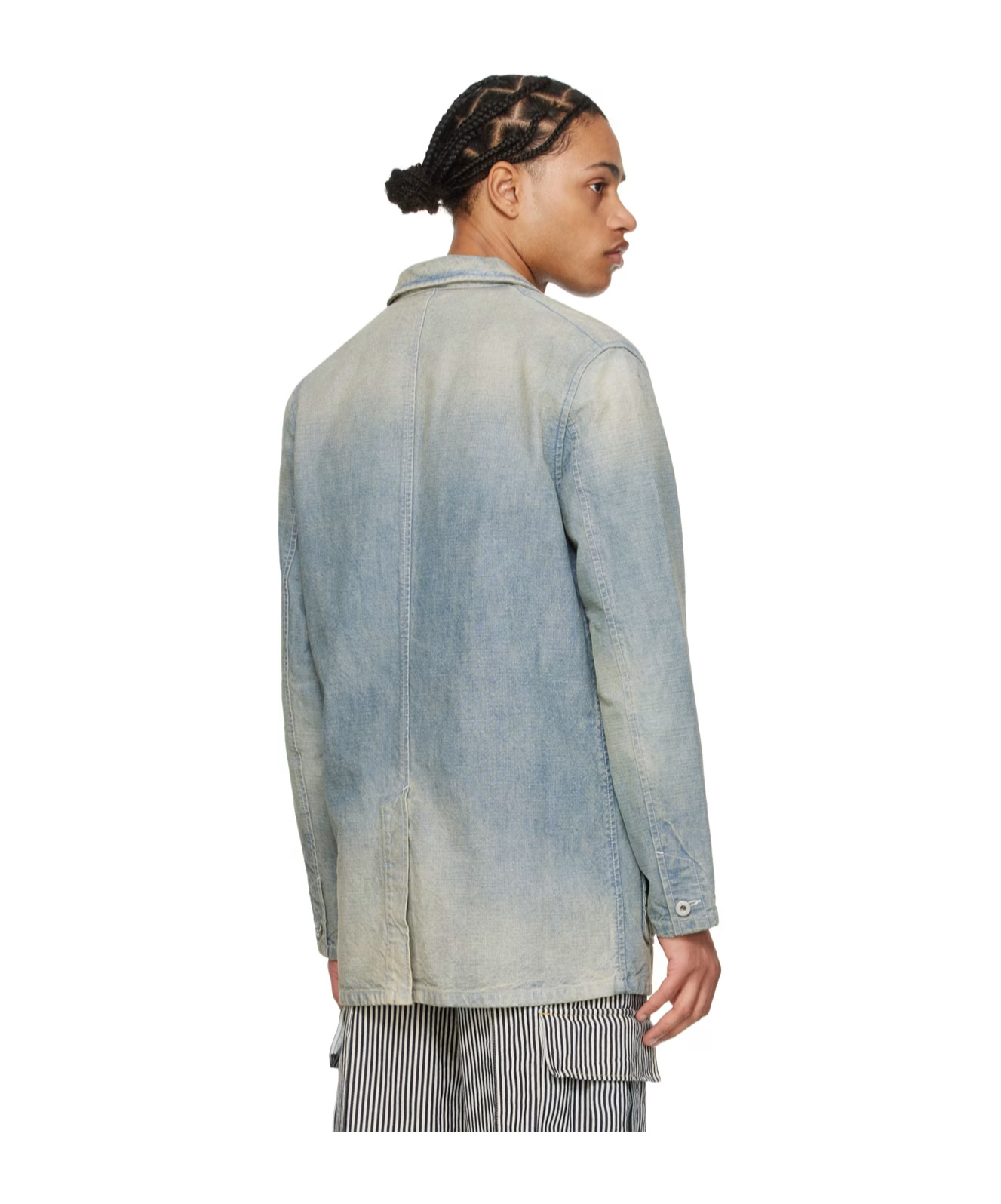 Kenzo Denim Blazer Jacket In Gray